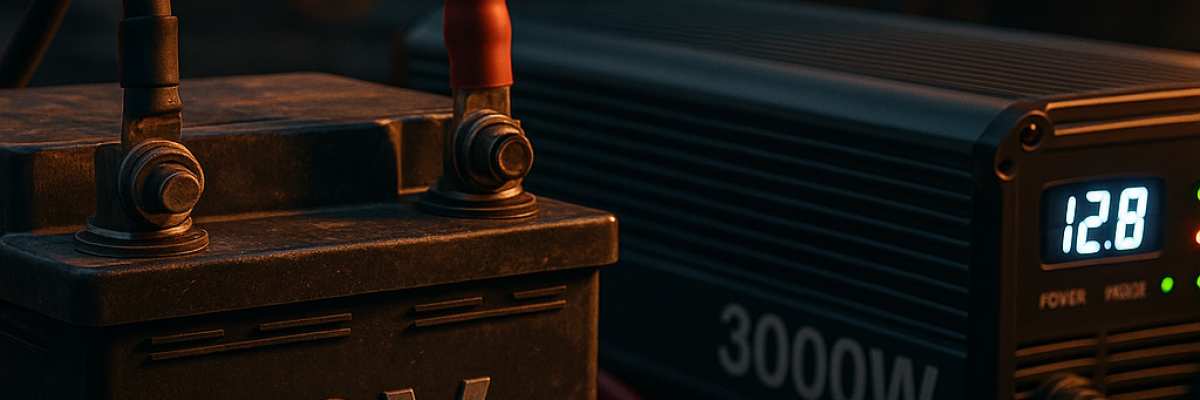 How long will a 12V battery last with a 3000W inverter?